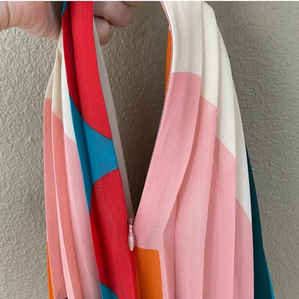 Anthropologie Maeve Auriele pleated midi skirt abstract printed - Picture 11 of 11